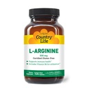 Country Life L-Arginine Caps with Vitamin B-6, 500mg, 100 Vegan Capsules, Certified Gluten Free, Certified Vegan