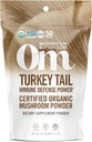 Om Mushroom Superfood Turkey Tail Biologische Paddestoelpoeder, 3,5 Ounce, 50 Servings, Immune Support, Polysacchriden, Beta-Glucans, Gut Health & Holistic Defense Mushroom Supplement