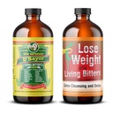 HERBOGANIC Natural Detox Cleanser with Living Bitters & D'Bayor Living Bitters - All Natural Remedy for Colon Cleansing and Energy |16 Oz Each