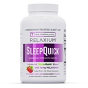 Relaxium Sleep Quick Maximum Strength Melts, Fast Acting Sleep Aid with 10 mg Melatonin, Drug Free Dietary Supplement, Vegan, Gluten Free, Made in USA, Berry Flavor (130 Servings)