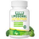 550MG Liposomal Sulforaphane from Broccoli Sprouts + Broccoli Seed, Sulforaphane Supplement Organic with 250MG Glucoraphanin Liver Supplement for Healthy Aging, Digestion | 60 Capsules (Pack of 1)