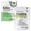 Complement Sulfora + Creatine Bundle | Plant-Based Sulforaphane & Pure Vegan Creatine for Brain, Muscle & Cellular Health
