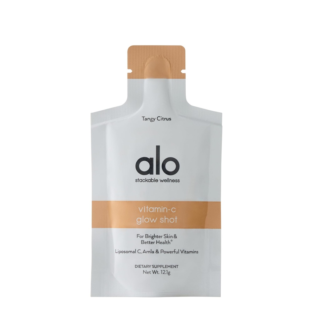 Alo Vitamin-C Glow Shot | Liposomal Vitamins C, A & D | Daily Immunity & Radiant Skin Support | Tangy Citrus | On-the-Go Beauty Boost | Vegan, Gluten, & Sugar Free | Includes 10 Doses