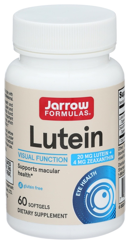 Jarrow Formules Lutein Softgels, 20 Mg, 60 Ct