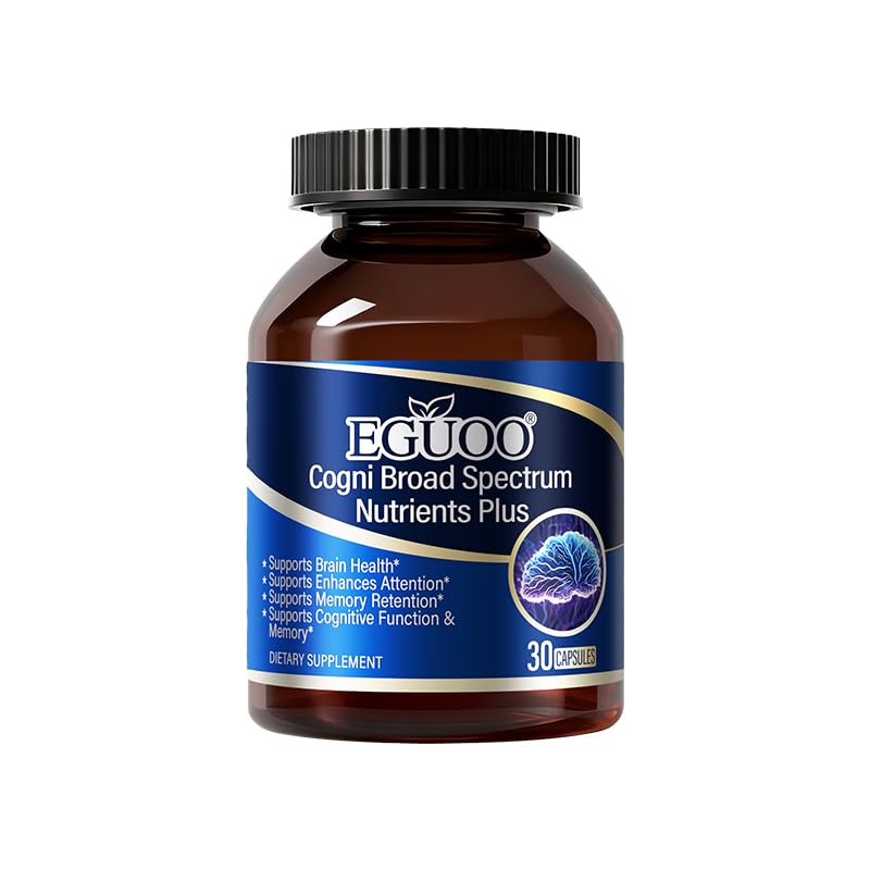 Brain Support Dietary Supplement – with Phosphatidylserine, Bacopa Monnieri, PQQ, and DHA – Helps Support Cognitive Function – 30 Capsules. Contains Soy.