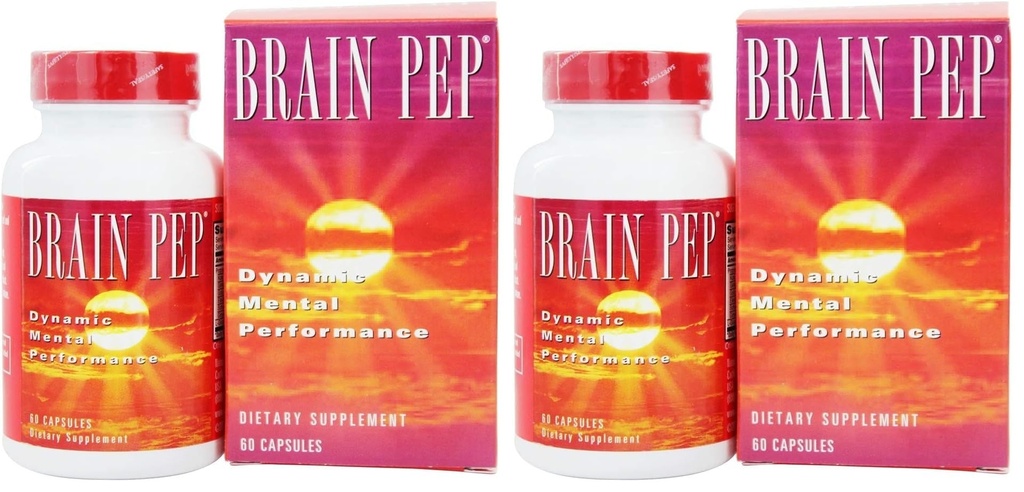 Natural Balance Brain Pep | Brain Function Supplement with Ginkgo Biloba, Kola Nut | Helps Support Improved Memory, Focus & Mental Clarity | 60 Capsules (Pack of 2)