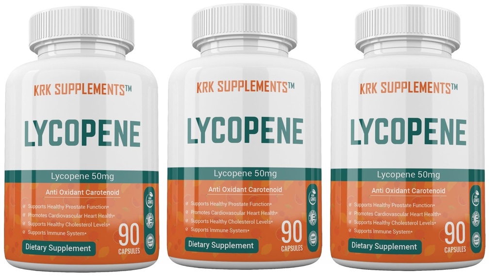 3 Flessen Lycopeen 50mg 270 Totaal Capsules