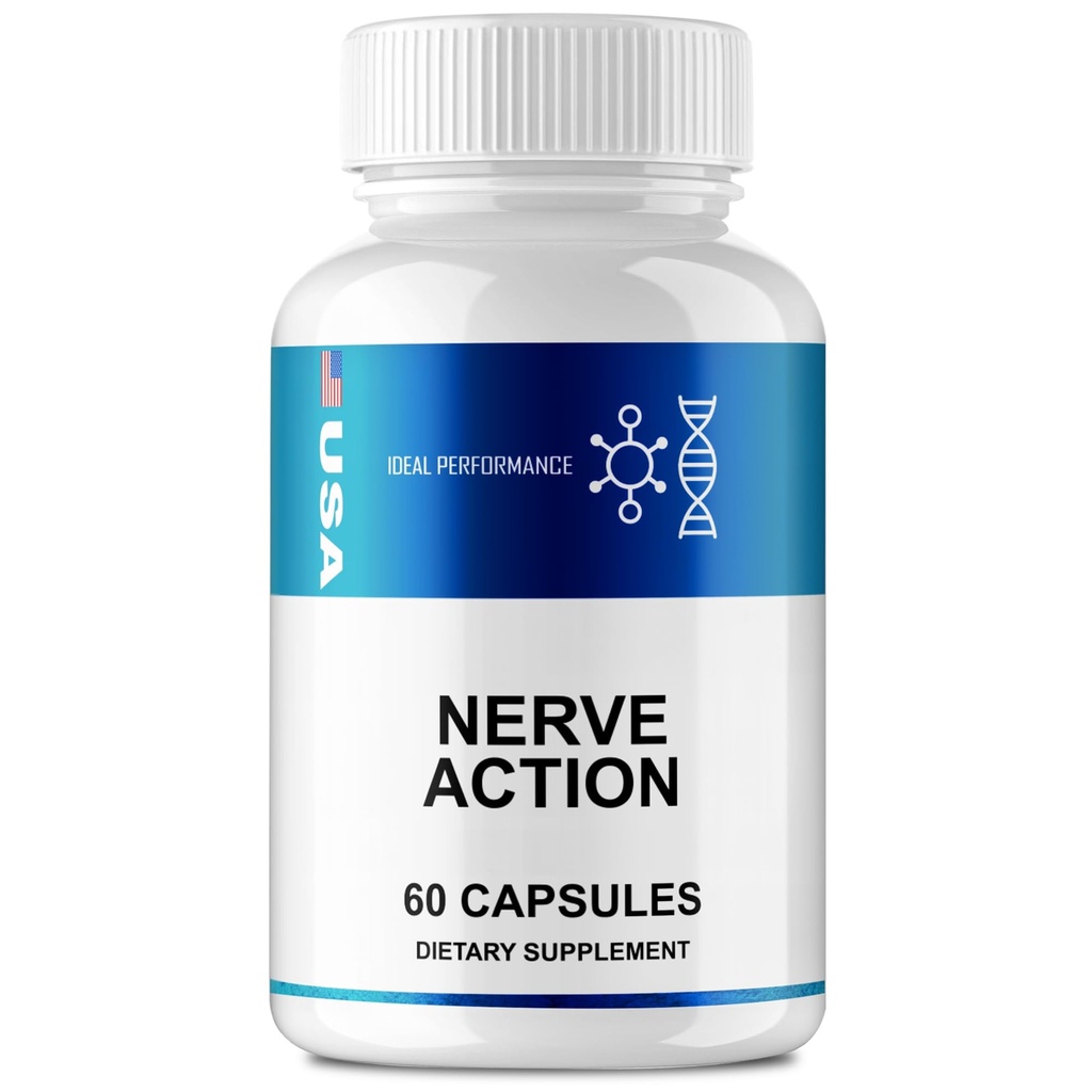 Nerve Action Neuropathy Supplements, Official NerveAction Advanced Nerve Health Support Pills, Maximum Strength, All Natural Health & Wellness Formula, Premium Nerve Action Pills Reviews (60 Capsules)
