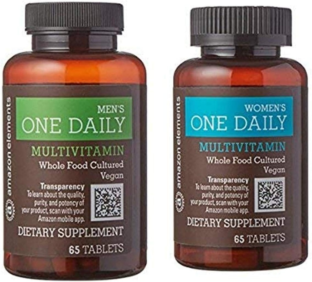 Elementen Mannen en vrouwen één dagelijkse multivitaminen, Vegan, 65 tabletten, 2 maanden levering