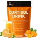 Cortisol Drink Powder - Natural Cortisol Supplements for Ashwagandha, L-Theanine, Turmeric Root, Black Pepper Extract, Relaxation, Focus, Mental Clarity