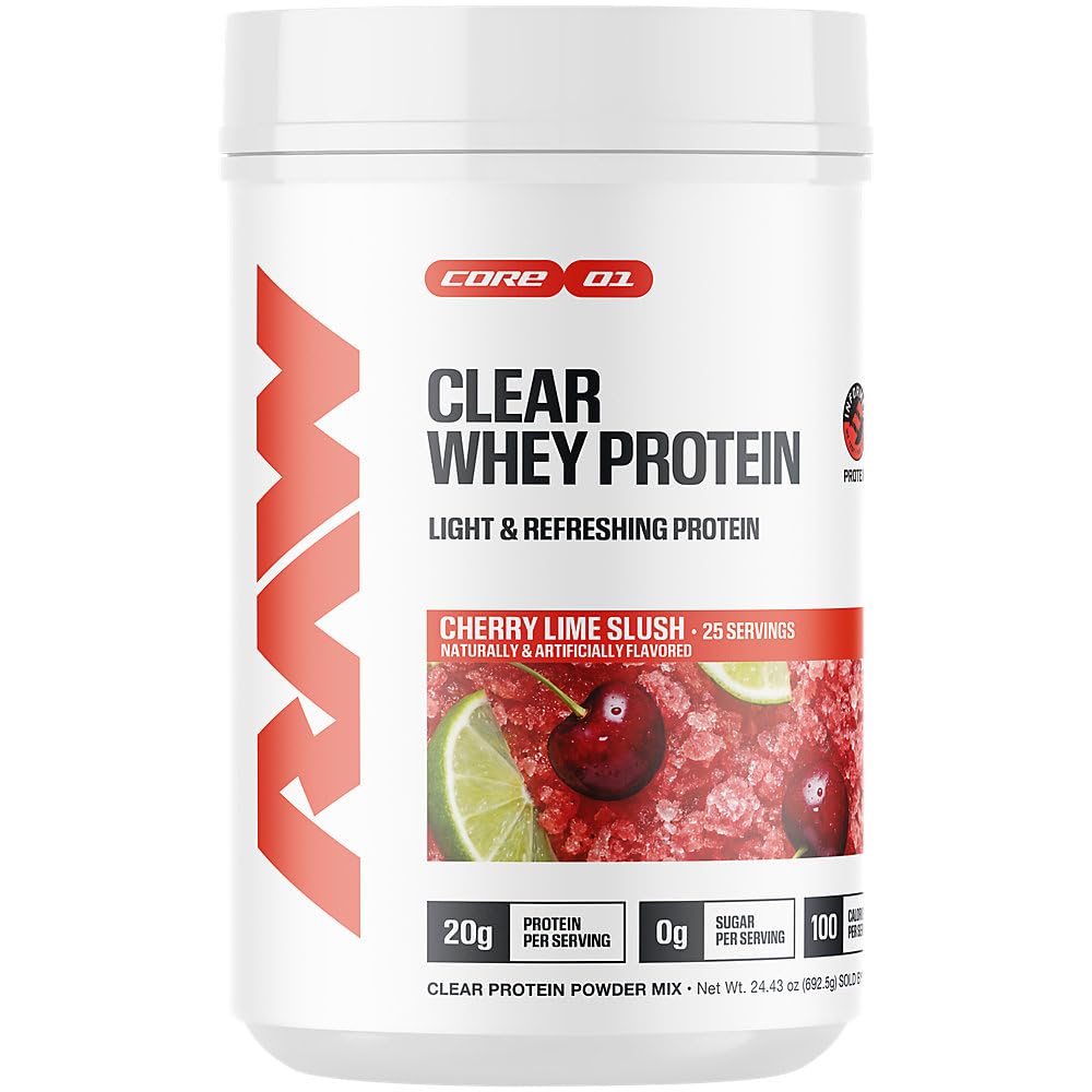 RAW Clear Whey Protein Powder - Cherry Lime Slush, 24.43 Oz
