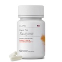 Clean Digest Plus Digestive Enzymes for Bloating Relief - Full Spectrum Enzyme Blend for Comfortable Digestion, Gas Relief, 60 Capsules
