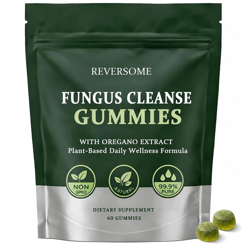 Reversome Cleanse Gummies, with Oregano Extract & Black Seed Oil, Supports Nail & Skin Appearance, Non-GMO, 60 Count