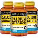 MASON NATUURLIJKE Calcium citraat Plus Vitamine D3, 6 maanden levering, versterkt spierfunctie & bot gezondheid, 3 Pack
