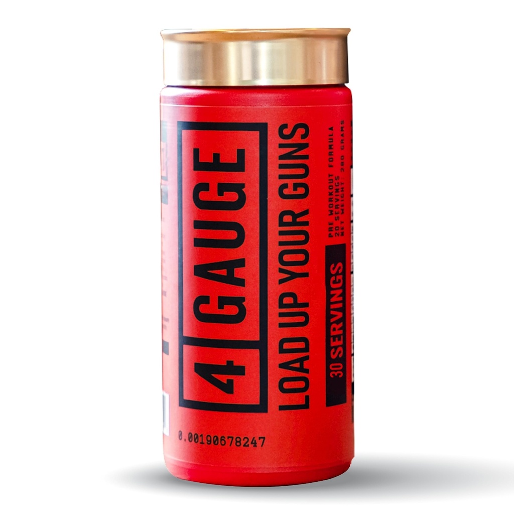 4 Gauge Natural Preworkout Without The Jitters | 30 Servings | Nitric Oxide Booster | L-Citrullline, L-Carnitine, Creatine | No Artificial Ingredients | Frozen Lemonade