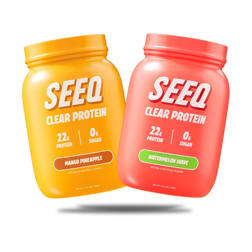 SEEQ Clear Protein Bundle (Clear Whey Protein Isolate Watermelon Wave + Mango Pineapple)