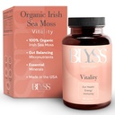Biologische Irish Sea Moss Capsules met Burdock Root, Bladderwrack en Bioperine Black Pepper - ter ondersteuning van energie, Gut Health, Thyroid & Anti Aging - Vegan - 90 ct