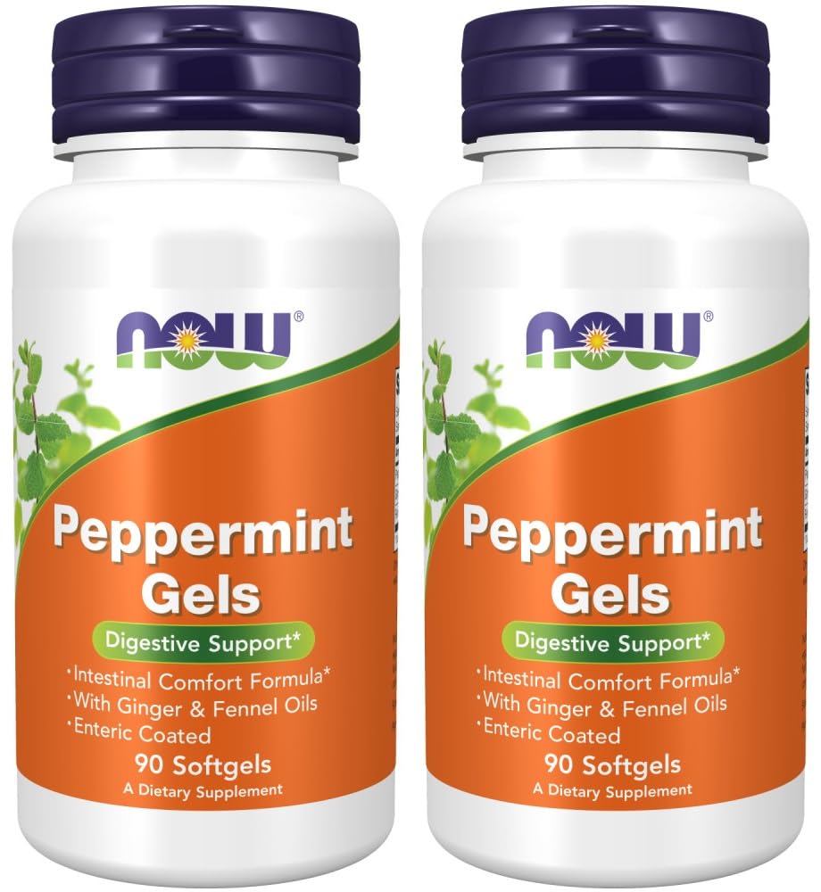 Nu Foods Pepermunt Gels met Ginger & Venkelolie, 90 Softgels (verpakking van 2)