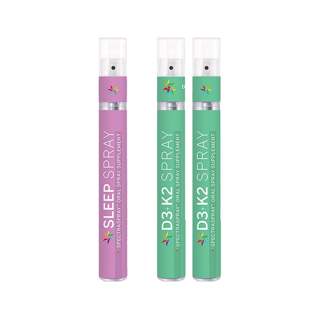 Spectraspray Sleep & Wellness Support Bundle – Sleep Spray & Vitamin D3 + K2 Oral Spray (2-Pack)