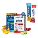 LIVPUR Electrolyte Variety Pack, Hydration & Energy Drink Mix Sticks, Amino Acids & Natural Caffeine, Peach Mango Hydrate + Cherry Limeade Energy, 16 Stick Packs