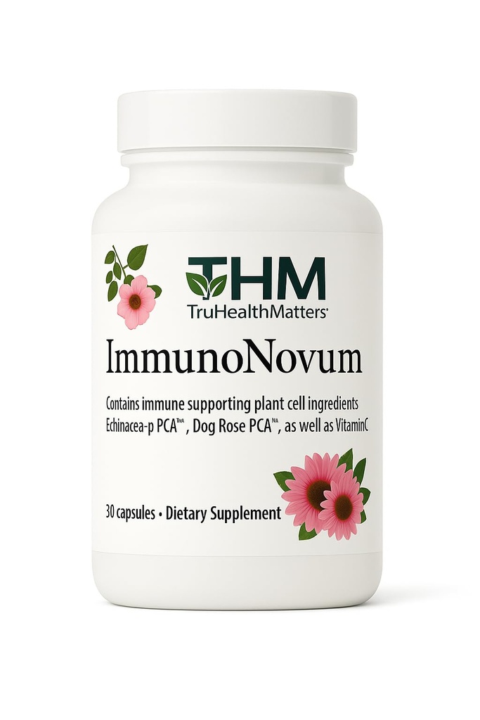 Immuno Novum Immune Support Capsules for Daily Immune Defense – Herbal Immune Supplement with Plant Cell Cultivated DogRose & Echinacea-P plus Vitamin C & Zinc – Immune System Support – 30 Count
