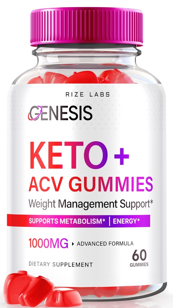 Genesis Keto Keto+ACV Gummies, Supplement for Advanced Weight Loss, All Natural Extreme 2000mg Gummies (60 Gummies)