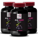 Total Hydration Support - ACAI Berry Extract - Acai for Energy, Wellness Energy Formula, Acai Boost Blend, Hydration from Nature, Antioxidant Energy, Pure Fruit Extract, Acai Superfruit 3Bot 180Caps
