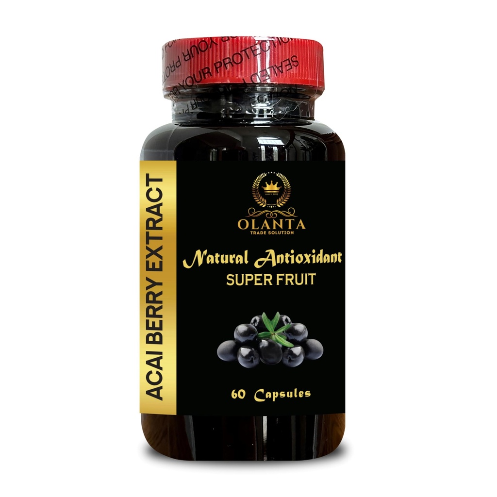 ACAI Berry Extract - Acai 600 Berry Supplement for Fiber, Immune Support, Antioxidants, & Flavonoids, Acai Superfruit - 1 Bottle 60 Capsules