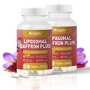 Saffron Supplements - 100% Pure Saffron Extract Capsules - Natural Mood Enhancer, Supports Eye & Heart Health, Boosts Energy - Premium Supplement for Women & Men（60 Servings (2)