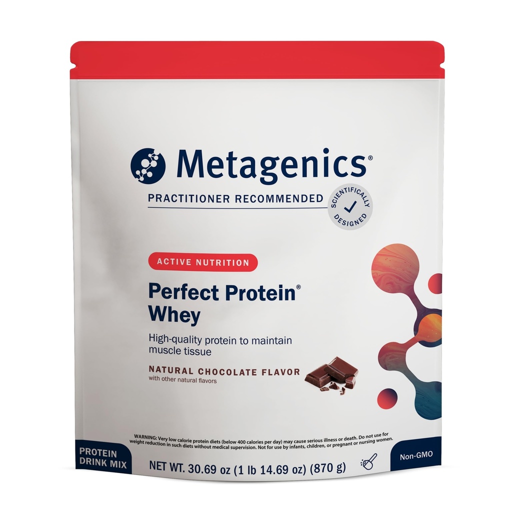 Metagenics Perfect Protein - Cross-Flow Micro-Filtered Whey Isolate & Hydrolyzed Whey - 20g Protein per Serving - Supports Muscle Recovery, Energy & Metabolism - 30 Servings