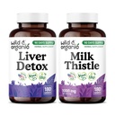 Wild & Organic Liver Detox 180 Capsules & Milk Thistle 180 Capsules