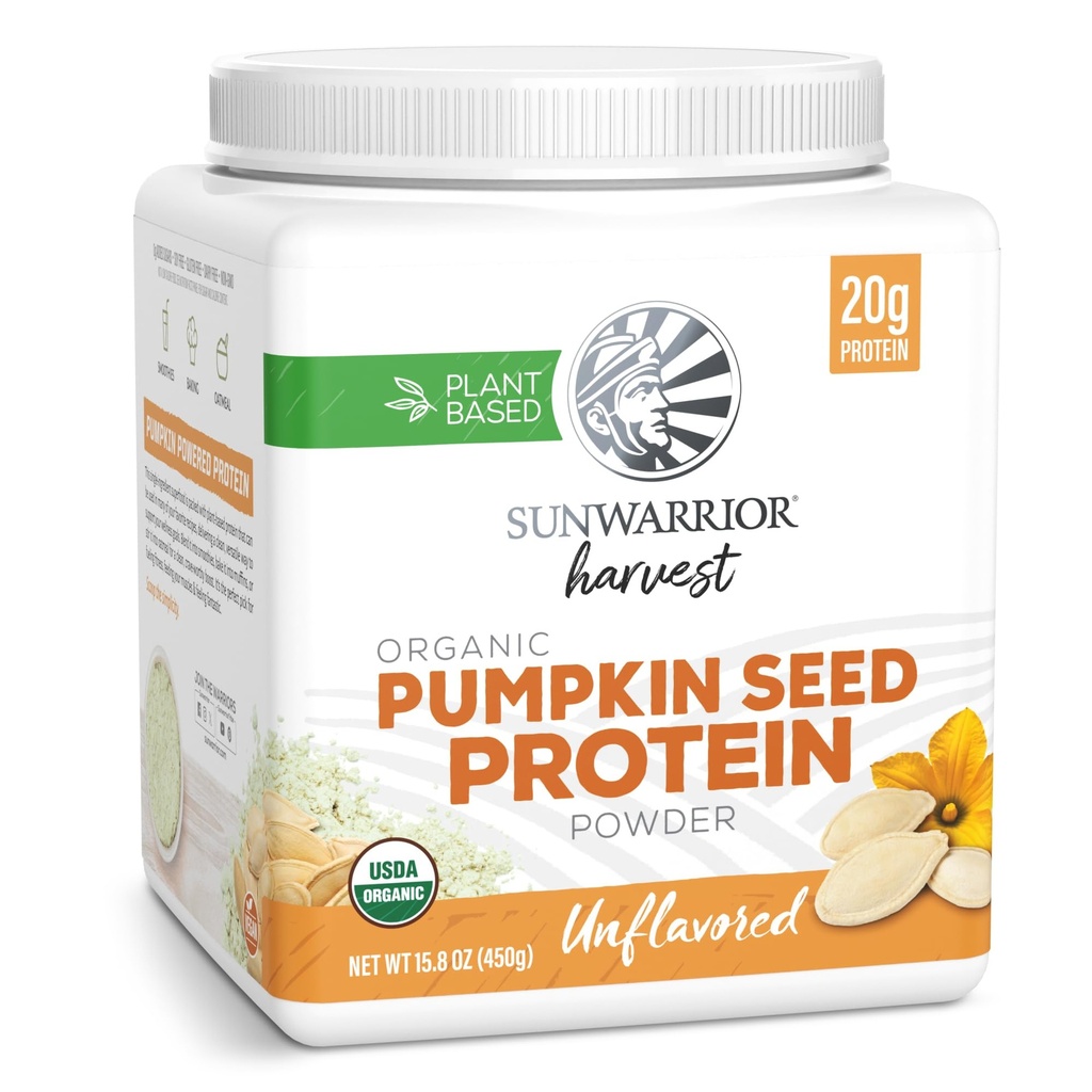 Organic Pumpkin Seed Protein Powder Cold Pressed, Simple Single-Ingredient Superfood Plant-Based, Easy to Digest All 9 Essential Amino Acids Mild Flavor for Smoothies, Baking & 20g Protein 15 Servings