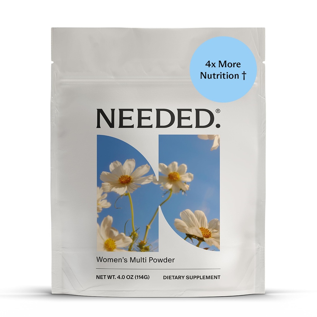 Needed. Multivitamin Powder for Women with 22 Vitamins, Minerals and Antioxidants - Daily Womens Multivitamin - Vitamin B12, B6, D3 4000IU, Choline, Biotin, Magnesium, Folate and More (30 Servings)