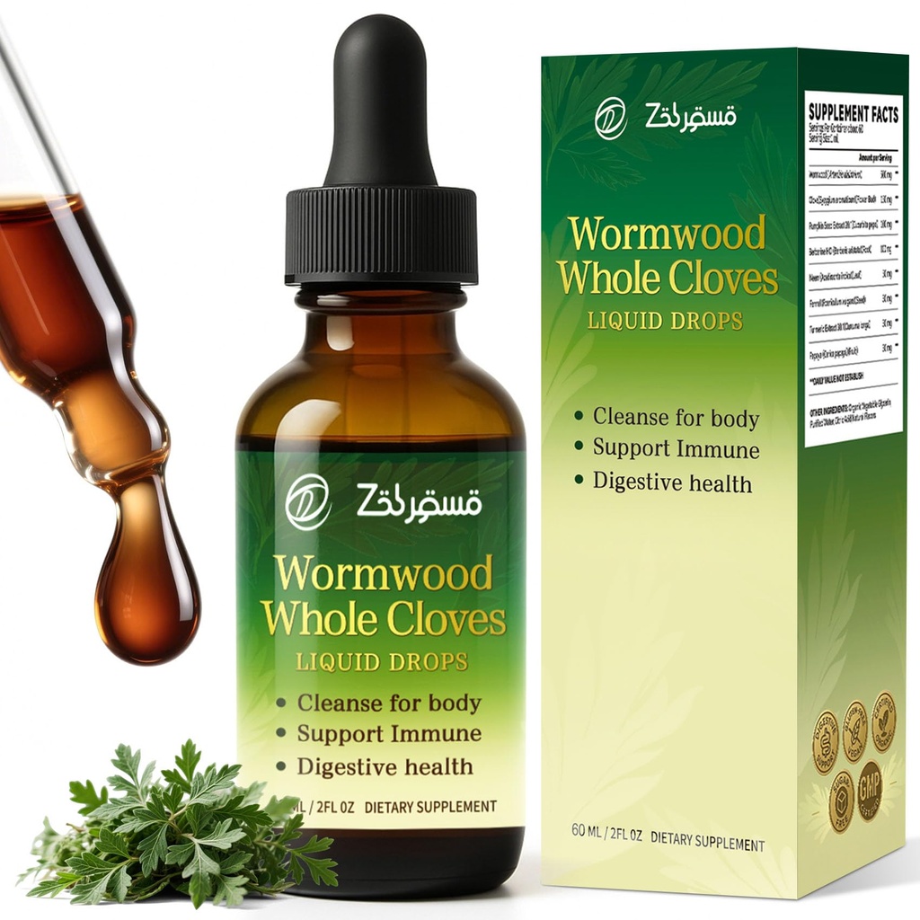 Wormwood Extract Liquid Drops - Herbal Digestive Support Blend for Gut Balance & Daily Wellness, 60 mL (2 fl oz)