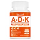 ADK Vitamin Supplement- Vitamin A, Vitamin D3 and Vitamin K, Superior Support for Bone Health, Immunity and Heart - 60 Softgels