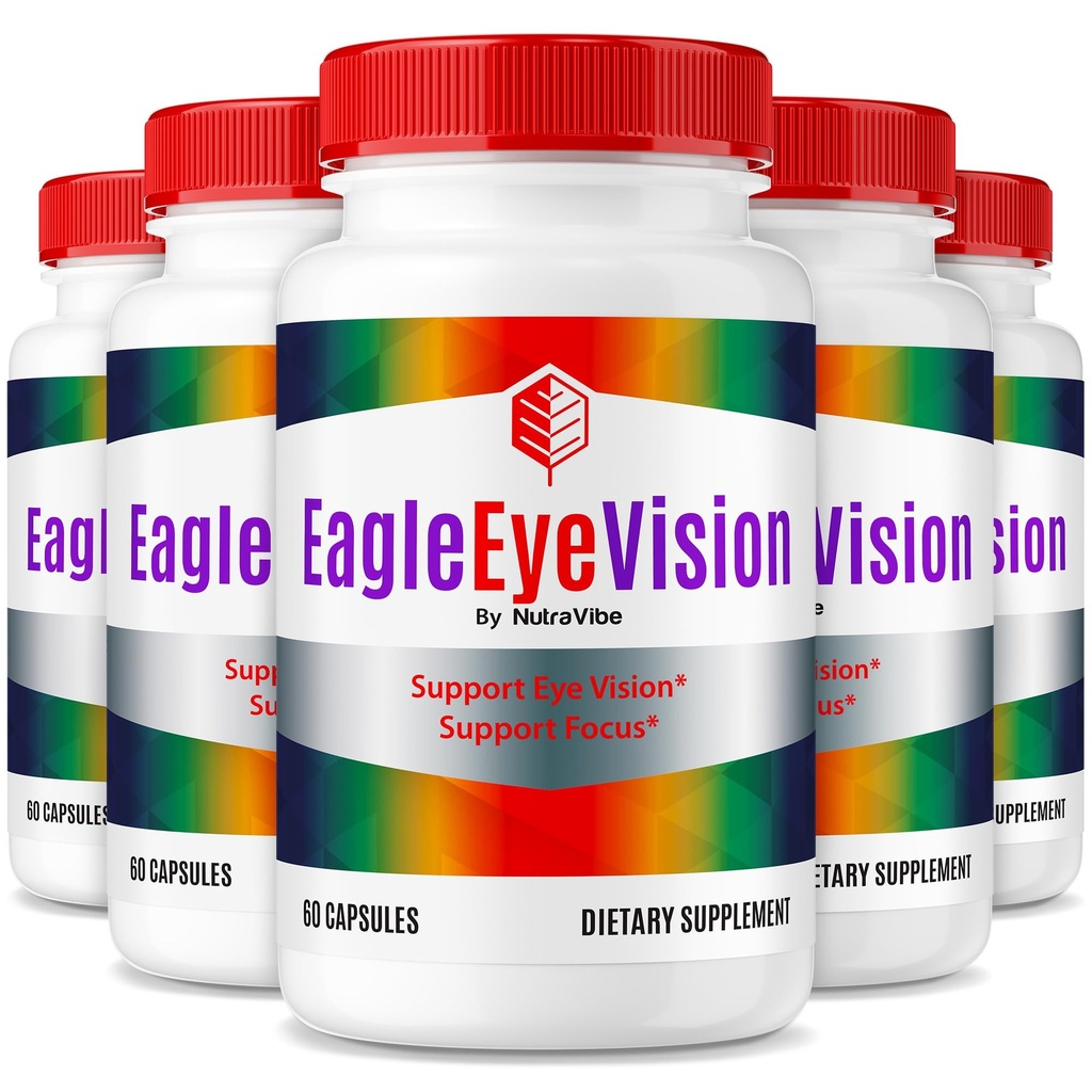 (5 Pack) Eagle Eye Vision – Gentle Visual Wellness Formula with Premium Ingredients to Support Vision, Eye Comfort & Daily Eye Care | Just 2 Easy-to-Swallow Pills for Everyday Use (300 Capsules)