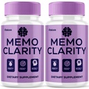 (2 Pack) Memo Clarity Capsules, Memo Clarity Brain Booster Supplement for Memory Focus Brain Health Support, Nootropic Pills for Cognitive Function Premium Blend Maxium Strength Formula (120 Ct)