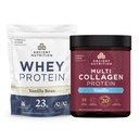 Ancient Nutrition Grass-fed Whey Protein Powder, Vanilla Bean, 35 Servings + Multi Collagen Protein Peptides Powder, Vanilla, 60 Servings