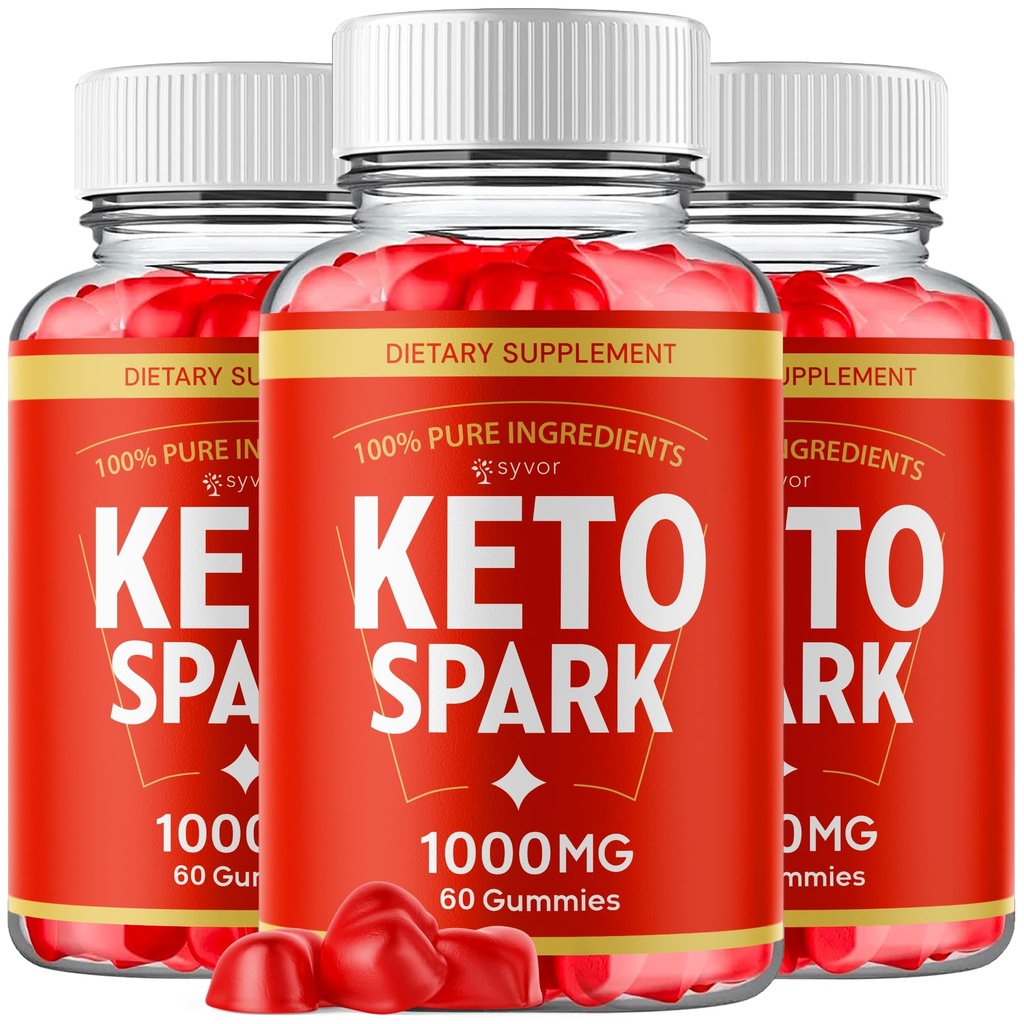 (3 Pack) Keto Spark Gummies, Official KetoSpark Gummys with All Natural Ingredients, Advanced Keto Spark Formula for Health & Wellness Support with Premium Vitamins for Women & Men (180 Gummies)