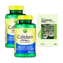 SV Calcium Calcium 600 mg, 100 Tablets, Bone Health Dietary Supplement Tablets Bundle - Pack of 2, with Vtmx Vitamin Guide