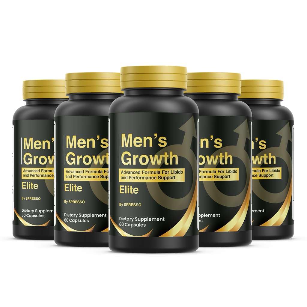 (5 Pack) Mens Growth Capsules, Official MensGrowth Supplement with Premium Ingredients for Maximum Strength & Overall Wellness, All Natural Advanced Formula Support Pills for Reviews (300 Capsules)