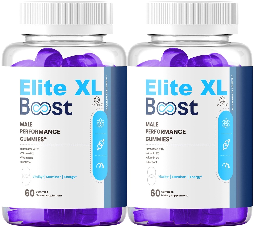 (2 Pack) Elite XL Boost Gummies - Official EliteXL Boost Advanced Premium Formula Support Maximum Strenght, All Natural Ingredients Vitamins for Overall Health & Wellness, 120 Gummies for 2 Months