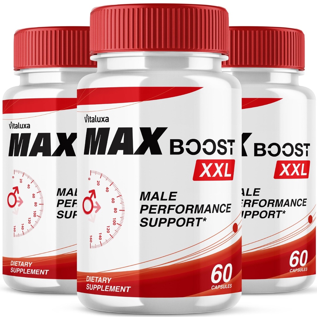 (3 Pack) Max Boost XXL Capsules, Max Boost Pills - Max Booster XL Maximum Strength Advanced Formula Performance Blend Health Wellness, Max BoostXXL MaxBoostXXL Premium Ingredients (180 Ct)