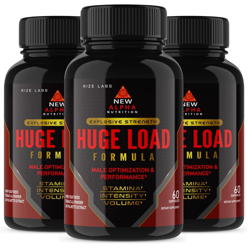 Huge Load Formula for Men, A Complete Daily Wellness Supplement for Overall Wellness and Peak Performance, Extra Strength Formula (180 Capsules)