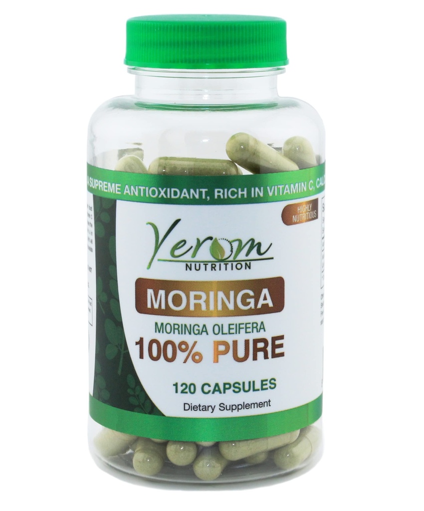 Pure Moringa Capsules - 800mg Hoge Potentie, 100% Natuurlijke, Supplement voor Energie, Immune Support & Antioxidant Boost, 120 Capsules