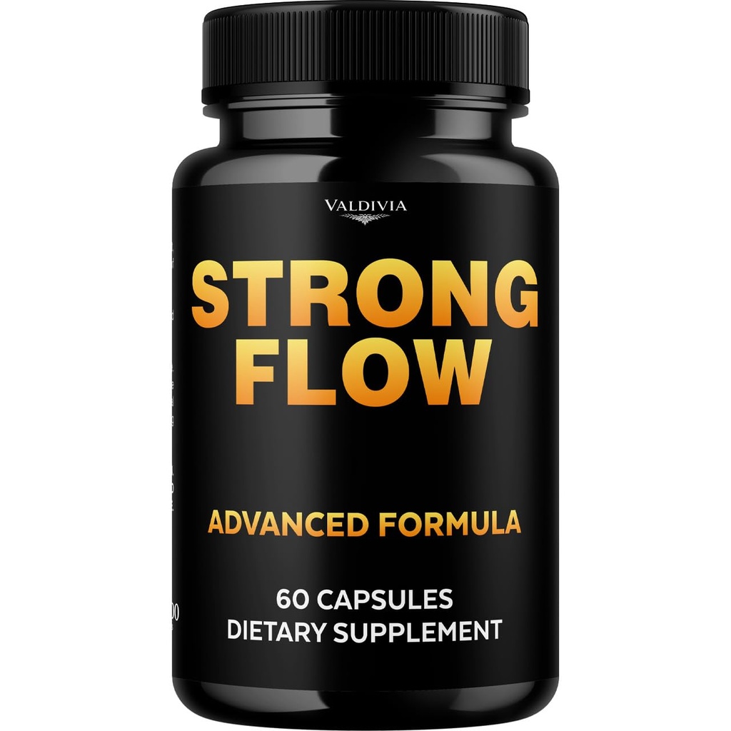 Strong Flow Capsules - Official StrongFlow Support Advanced Formula Premium Ingredients Maximum Strength, Strong Flow Supplement for Overall Health & Wellness, 60 Capsules for 1 Month