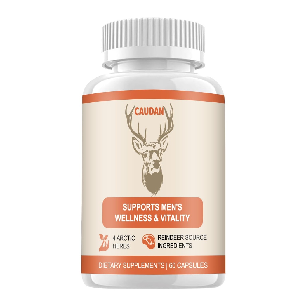 Men's Vitality Supplement, Arctic Herb & Reindeer Organ Blend – Daily Support Capsules for Energy, Stamina & Overall Wellness – 60 Ct