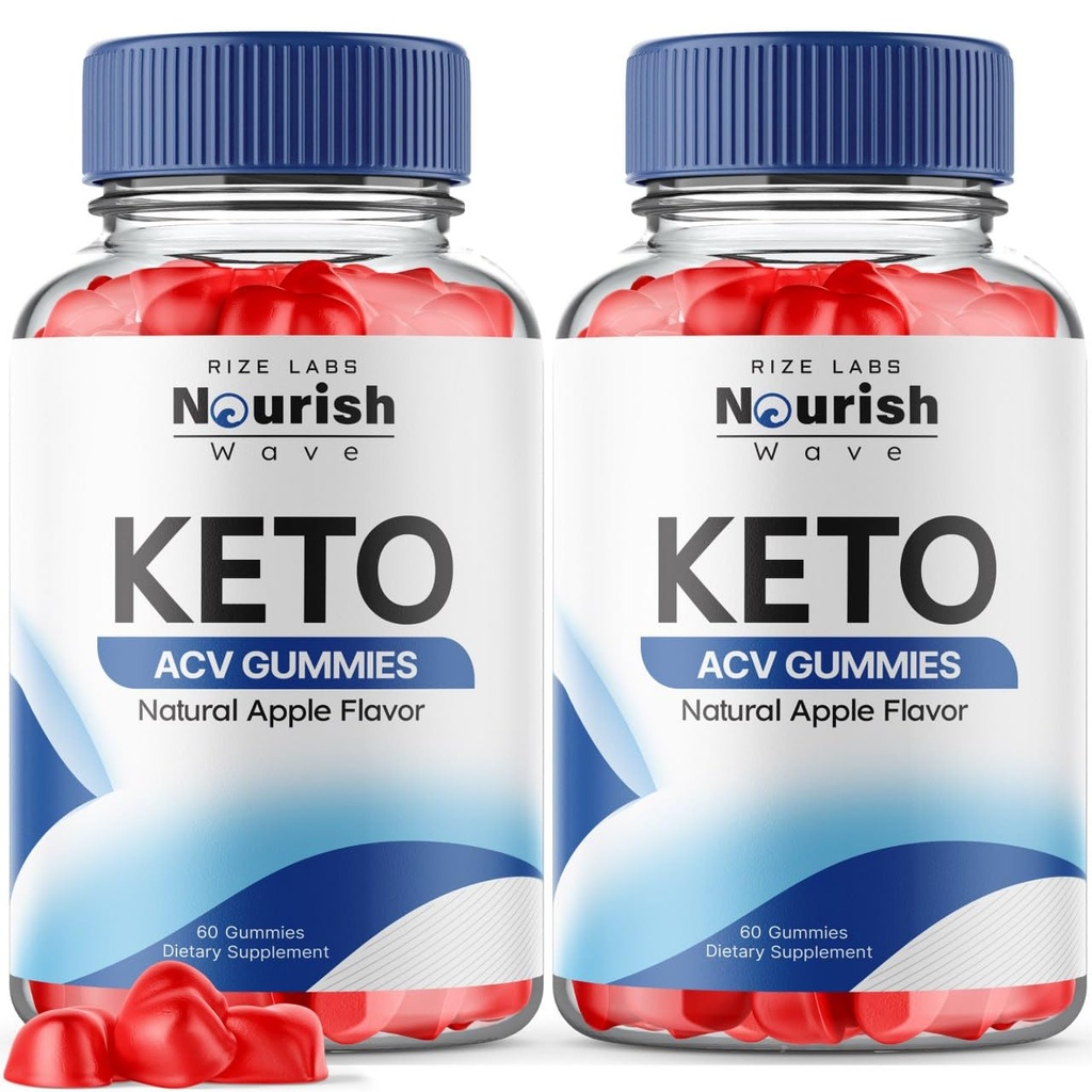 Nourish Wave Keto ACV Gummies Supports Advanced Weight Loss, for Improved Digestion, Stamina and Endurance (120 Gummies)