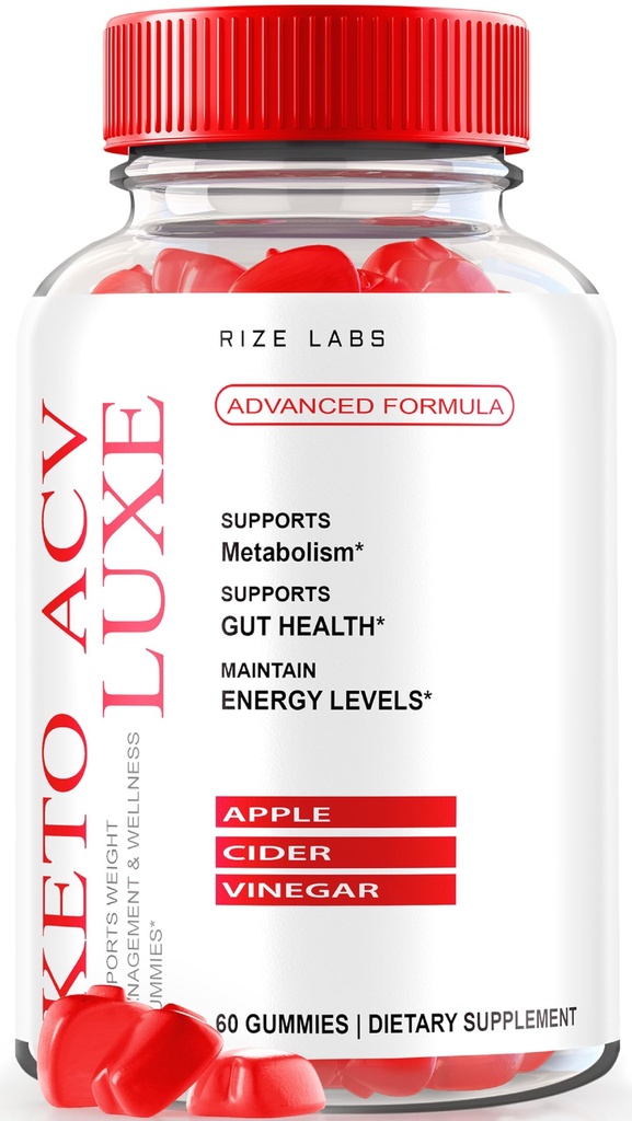 Keto ACV Luxe Gummies Men Women Max Strength, Advanced Weight Loss, Gomitas Organico Supplement (60 Gummies)