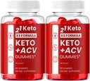 (2 Pack) 21 Keto Gummies - Official 21Keto ACV Gummies Advanced Premium Formula Support Maximum Strenght, All Natural Ingredients Vitamins for Overall Health & Wellness, 120 Gummies for 2 Months